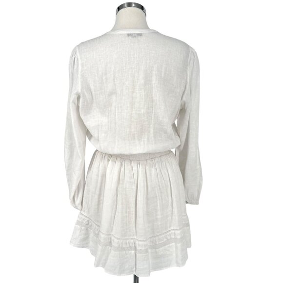 Rails Jasmine White Lace Detail Mini Dress Long Sleeve A-Line Size Small - Picture 8 of 16